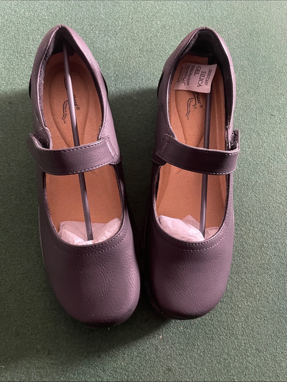 Women's Mary Jane Flats in Dark Purple
